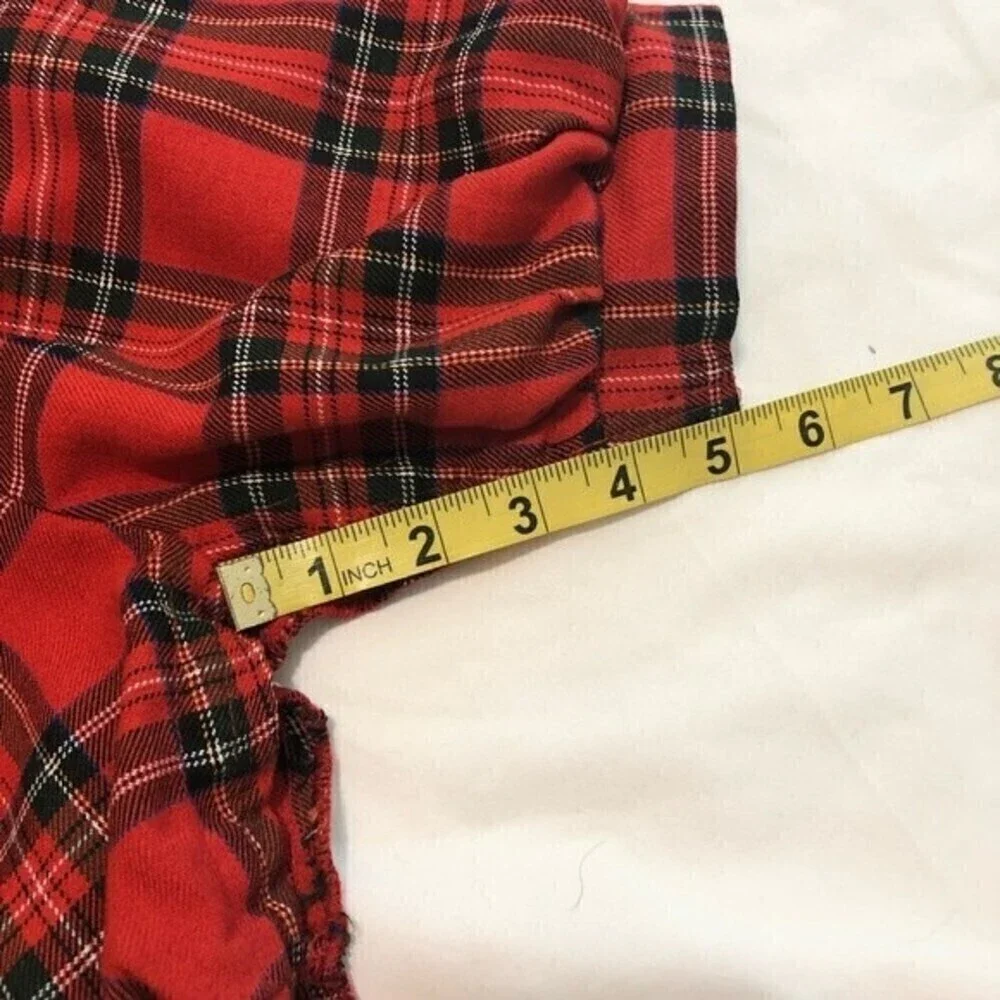 Baby Christmas Overalls Snowman Red Plaid